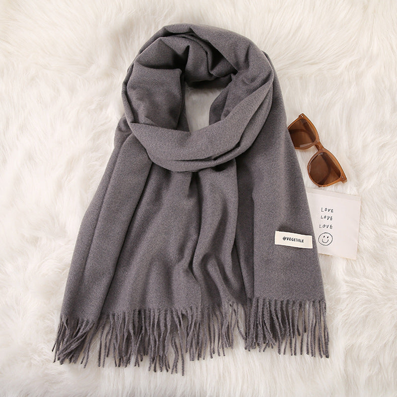 Tassel Double-Sided Scarf