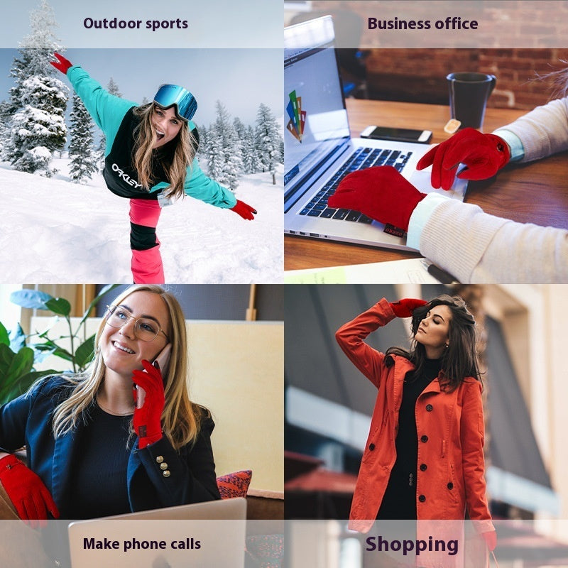 Leather Touch Screen Gloves