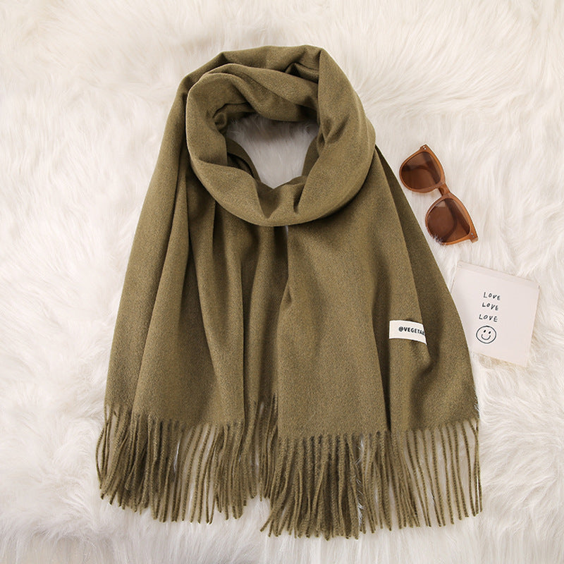 Tassel Double-Sided Scarf