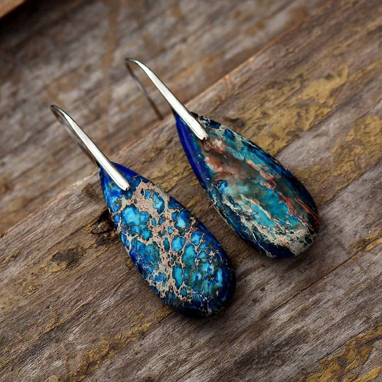 Celeste Bohemian Stone Drop Earrings – Nature-Inspired Elegance