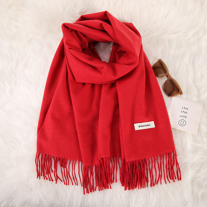 Tassel Double-Sided Scarf