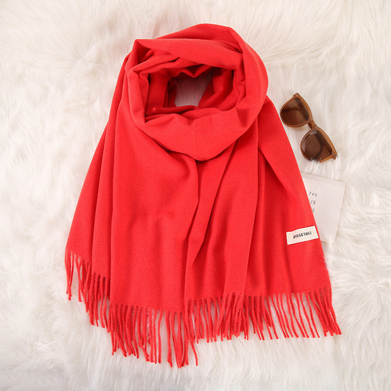 Tassel Double-Sided Scarf