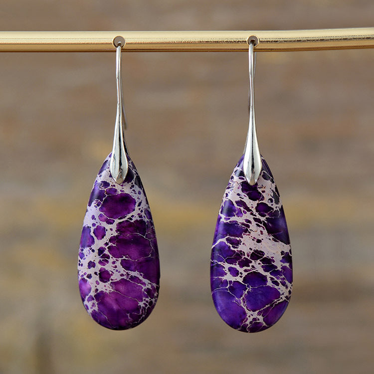 Celeste Bohemian Stone Drop Earrings – Nature-Inspired Elegance