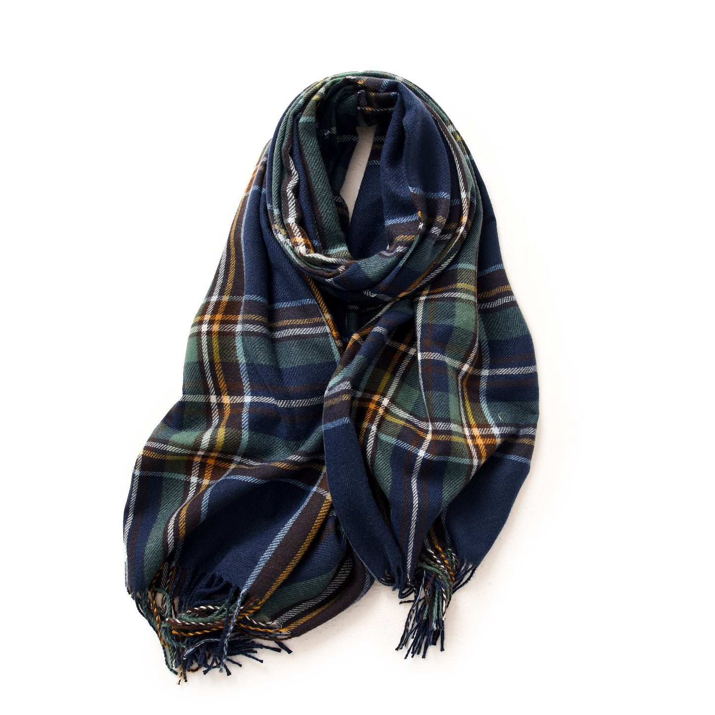 Plaid Tassel Scarf