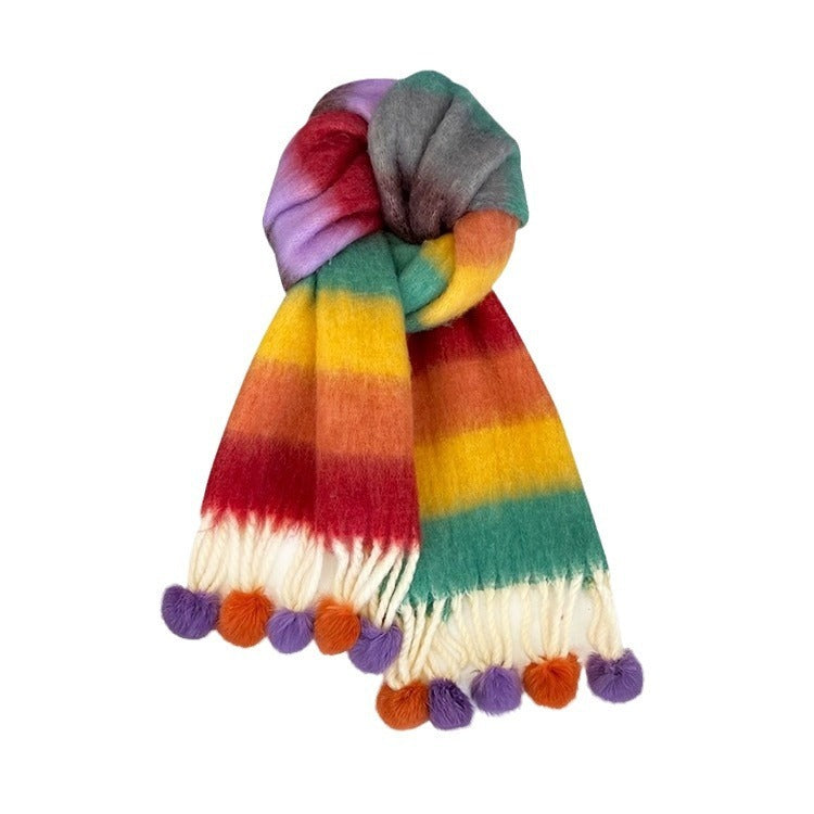 The Prism Tassel Scarf – Vibrant, Cozy & Effortlessly Chic