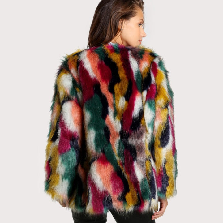 Faux Fur Fashion Coat