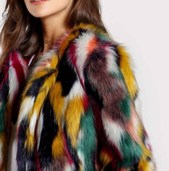 Faux Fur Fashion Coat