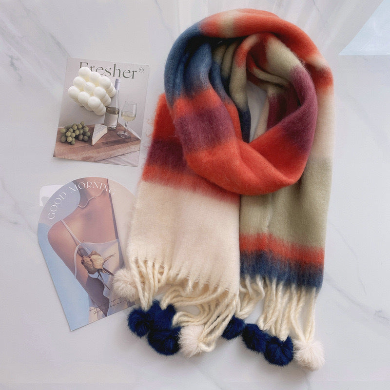 The Prism Tassel Scarf – Vibrant, Cozy & Effortlessly Chic