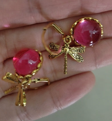 Vintage Dragonfly Drop Earrings