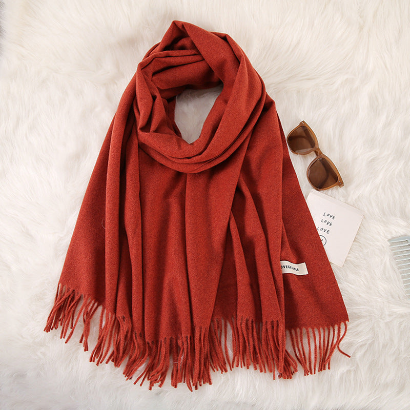 Tassel Double-Sided Scarf