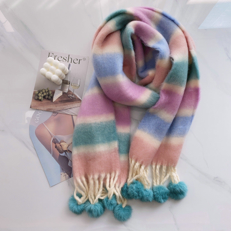 The Prism Tassel Scarf – Vibrant, Cozy & Effortlessly Chic