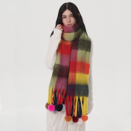 Mohair Tassel Scarf
